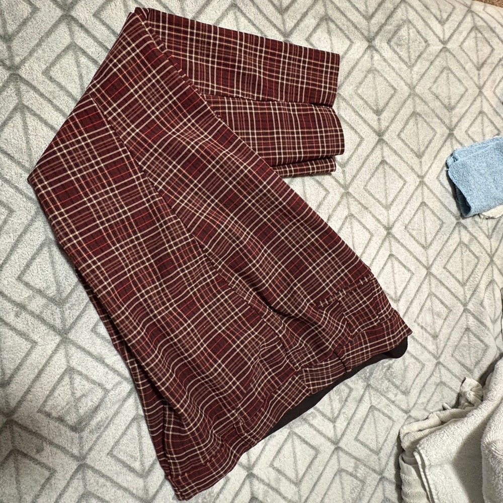 Lane Bryant Burgundy Plaid Pants Size 18